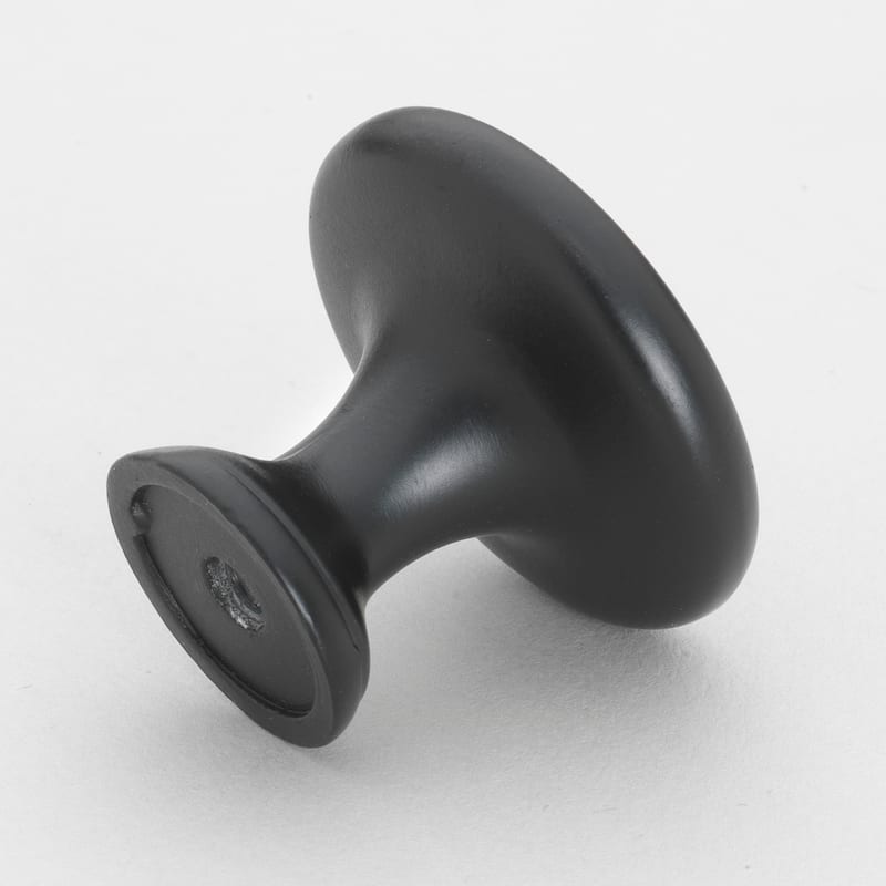 GlideRite 1.25-inch Matte Black 3-Ring Round Cabinet Knobs (Pack of 10)