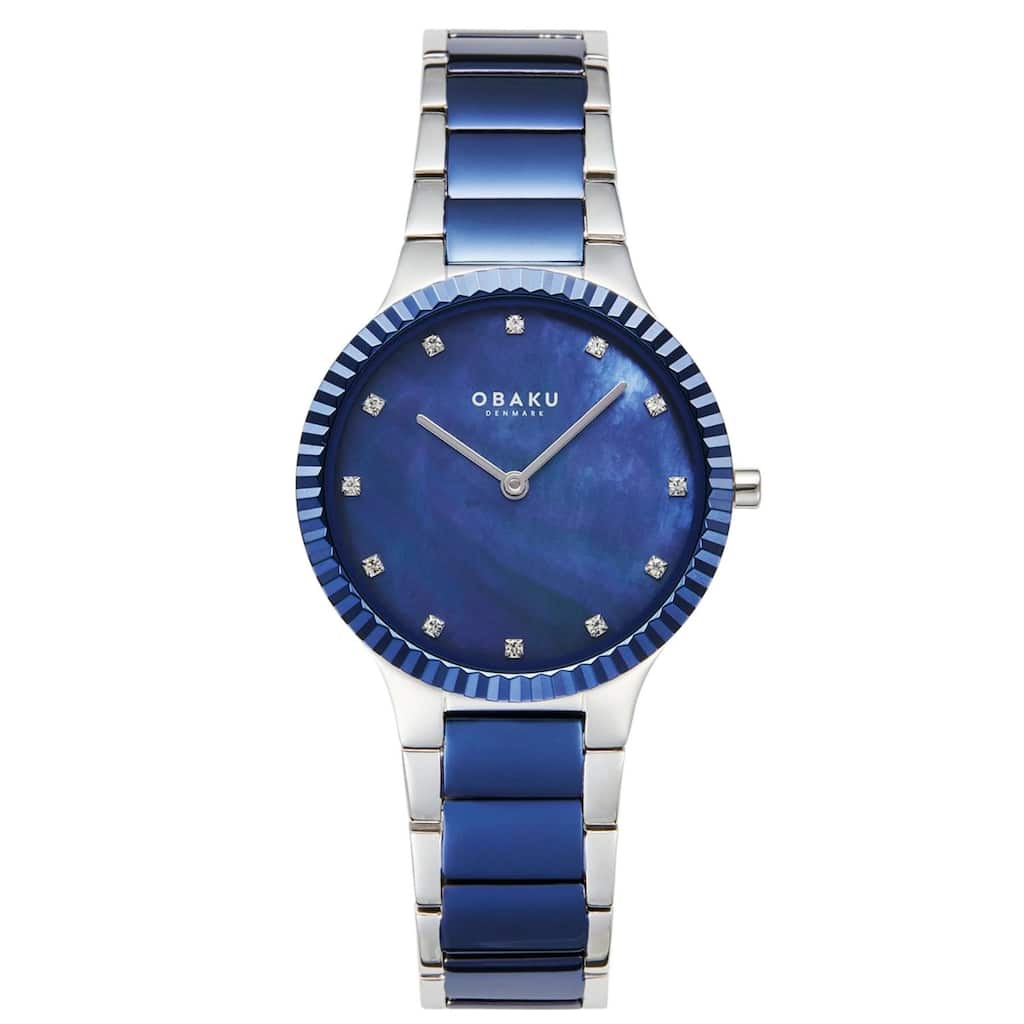 Obaku Women's Linje Blue Dial Watch - V292LXHLSK - One Size