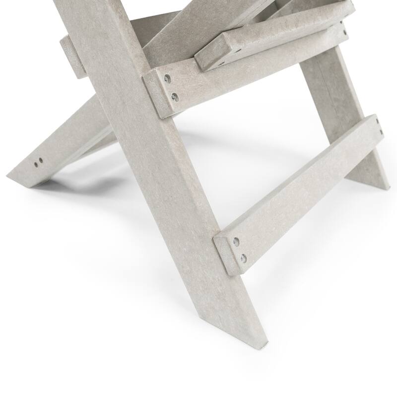 Las Cabos Fully Assembled All-Weather Recycled HDPE Outdoor Folding Bistro Chair