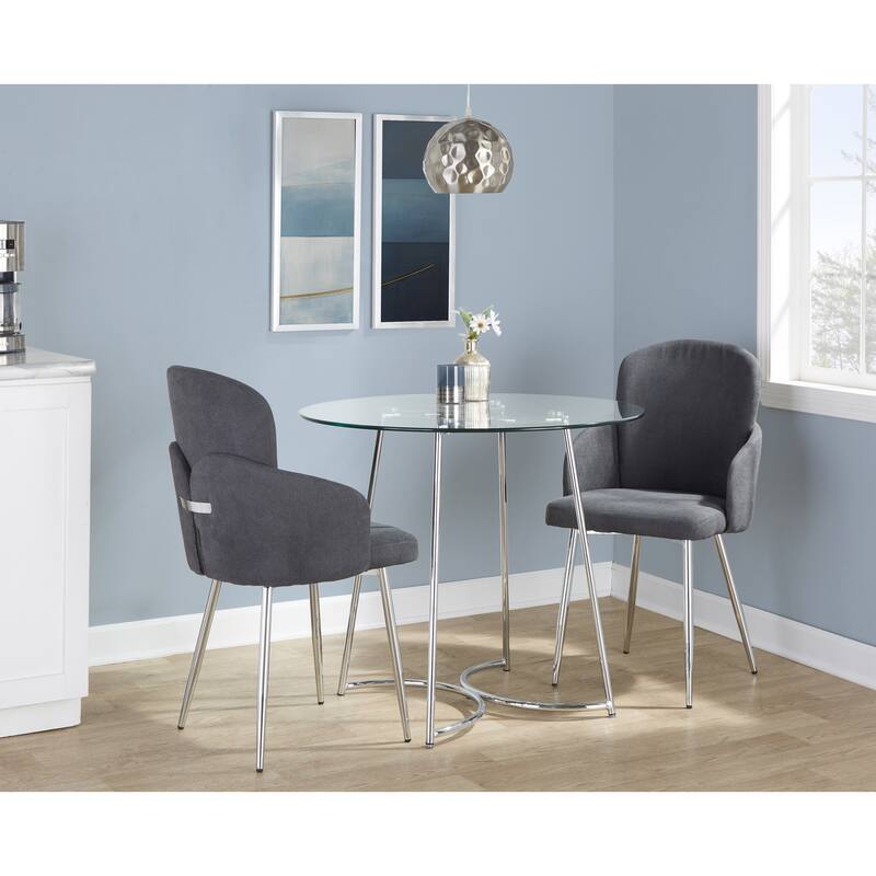 Silver Orchid Cece-Dahlia 3-Piece Dining Set