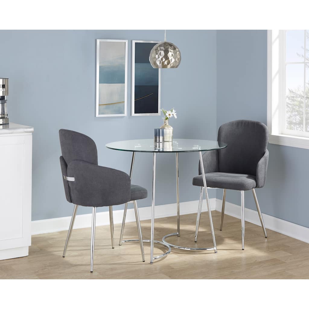 Silver Orchid Cece-Dahlia 3-Piece Dining Set