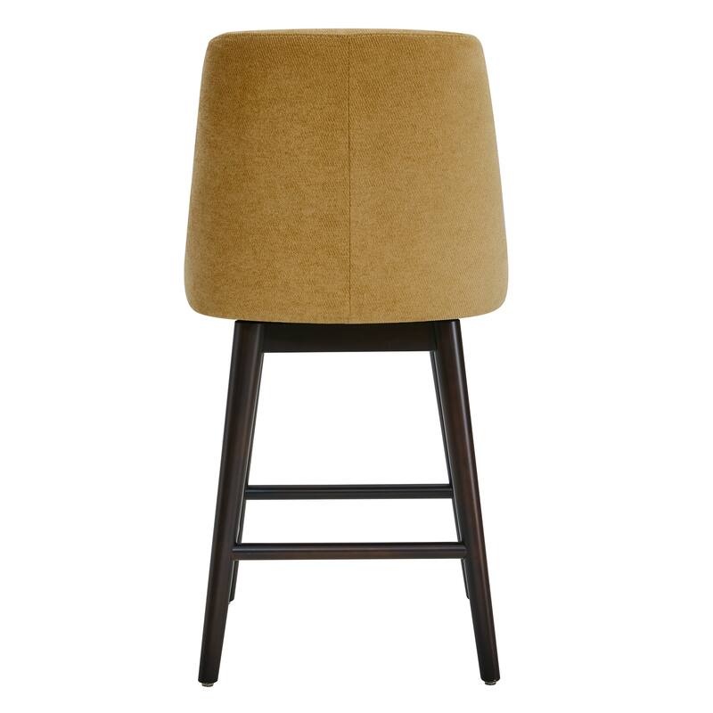 Spruce & Spring Hazel Upholstered Counter Height Swivel Barstool with Back