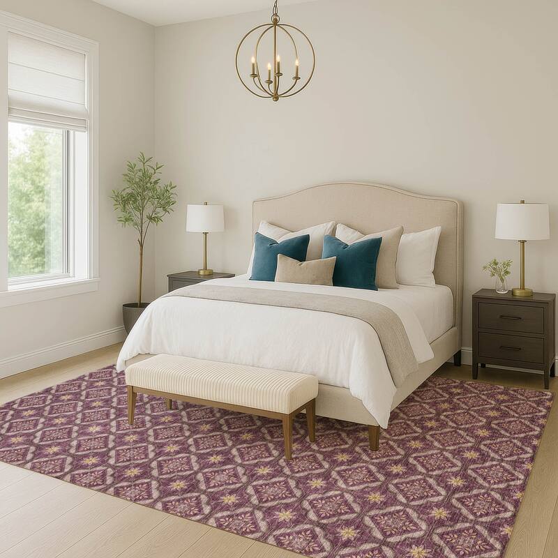 Machine Washable Indoor/ Outdoor Contemporary Granby Chantille Rug