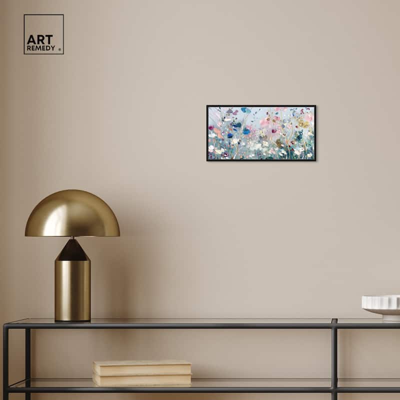 Art Remedy Blue Forest Ii Framed Floral Fine 1 Piece Canvas Wall Art