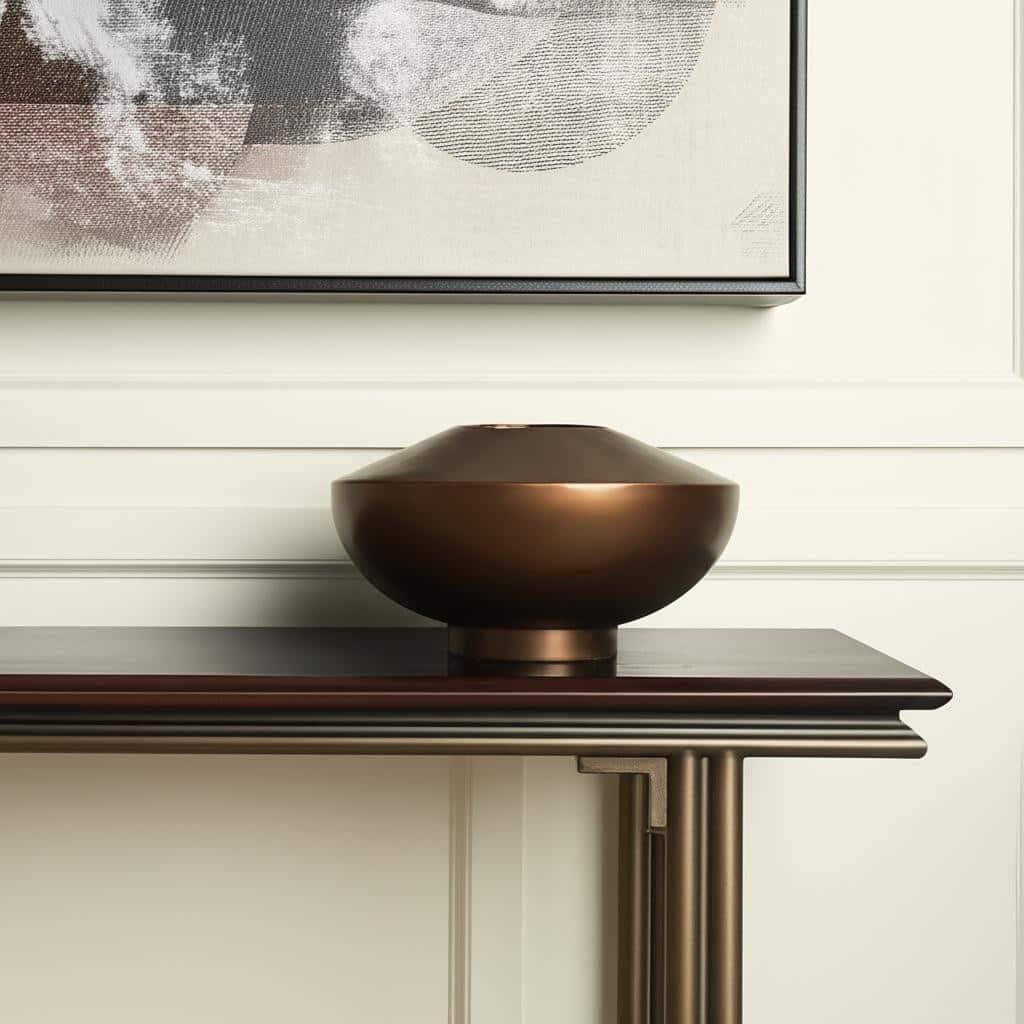 6" Antiqued Bronze Metal Table Vase - 10.50