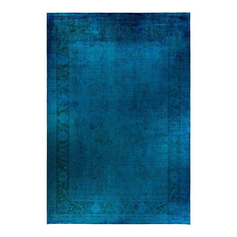 Vibrance One-of-a-Kind Hand-Knotted Area Rug - Blue, 12' 3" x 17' 10" - 12' 3" x 17' 10"