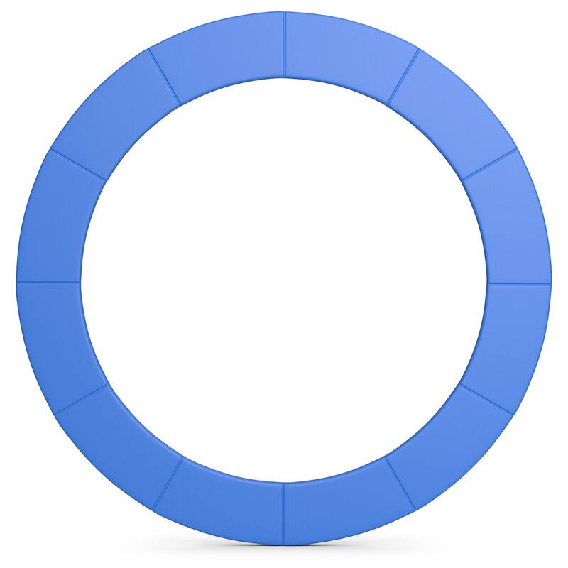 14 Feet Blue PVC Trampoline Safety Pad Cover with Thick Foam and Weather Resistant for Outdoor Use