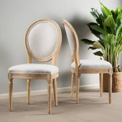 Anele French Country Upholstered Dining Chairs (Set of 2) by GDFStudio