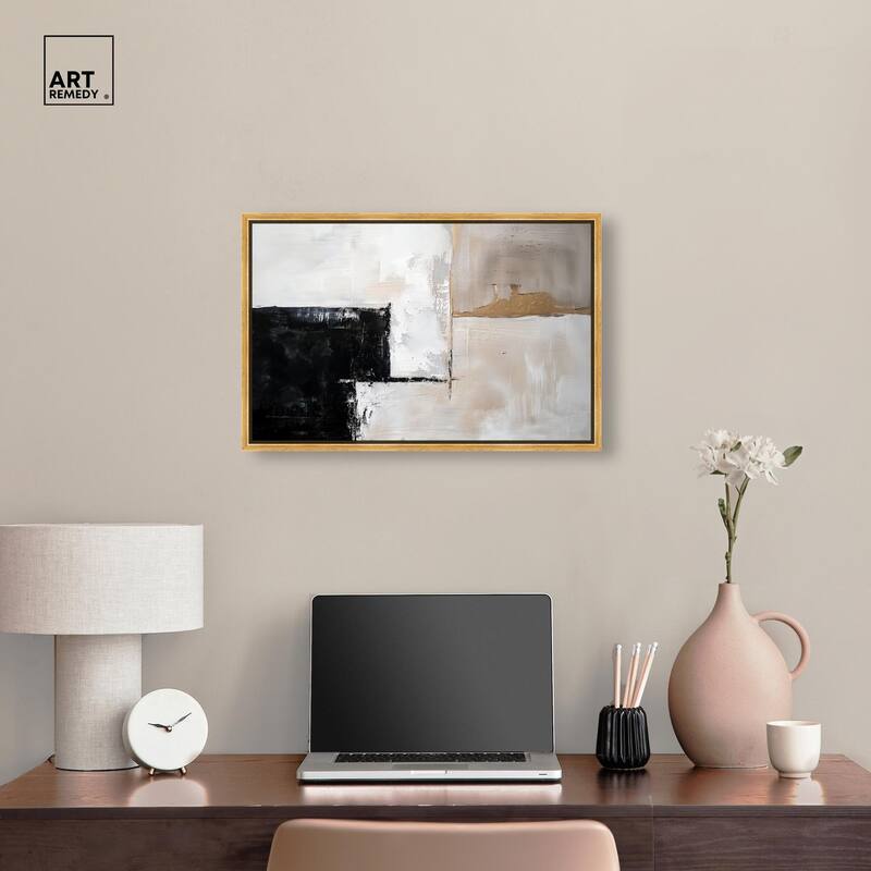 Black Dust and White Ash II Canvas by Art Remedy
