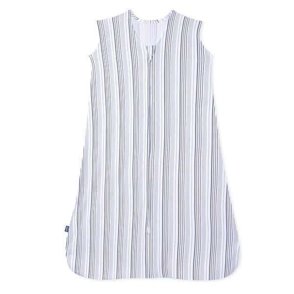 slide 2 of 4, HALO SleepSack wearable blanket, 100% cotton, Blue Stripe, M, 6-12M - medium