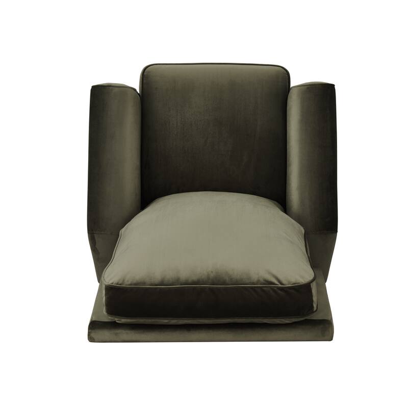 ProLounger Kale Green Velvet Push Back Recliner Chair