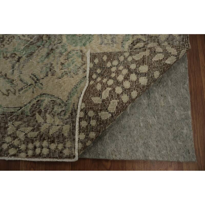 Hand Knotted Oriental 100% Wool Carpet Transitional Floral Beige & Ivories Anatolian Area Rug - 9' 5'' X 5' 9''