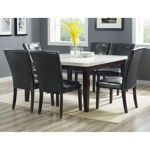 Fairfax White Marble Square 7PC Dining Set by Greyson Living