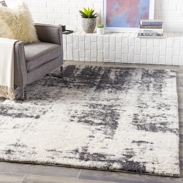 Shop Laquan Plush Abstract Modern Area Rug On Sale Overstock 31730540