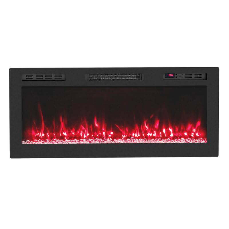 Costway 42" Smart WiFi Electric Fireplace Work with Alexa & Google - See Details - Black - See Details