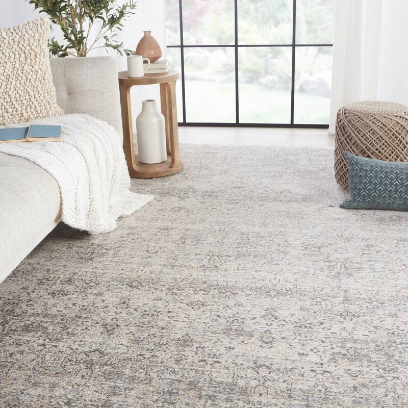 Candide Trellis Gray/ Ivory Area Rug