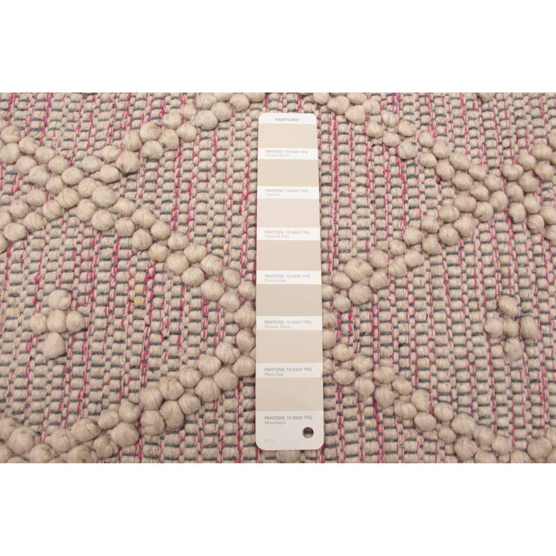 ECARPETGALLERY Braid weave Sienna Grey Wool Rug - 6'2 x 9'2