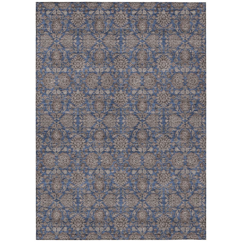 HomeRoots Floral Transitional Rectangle Outdoor Rug