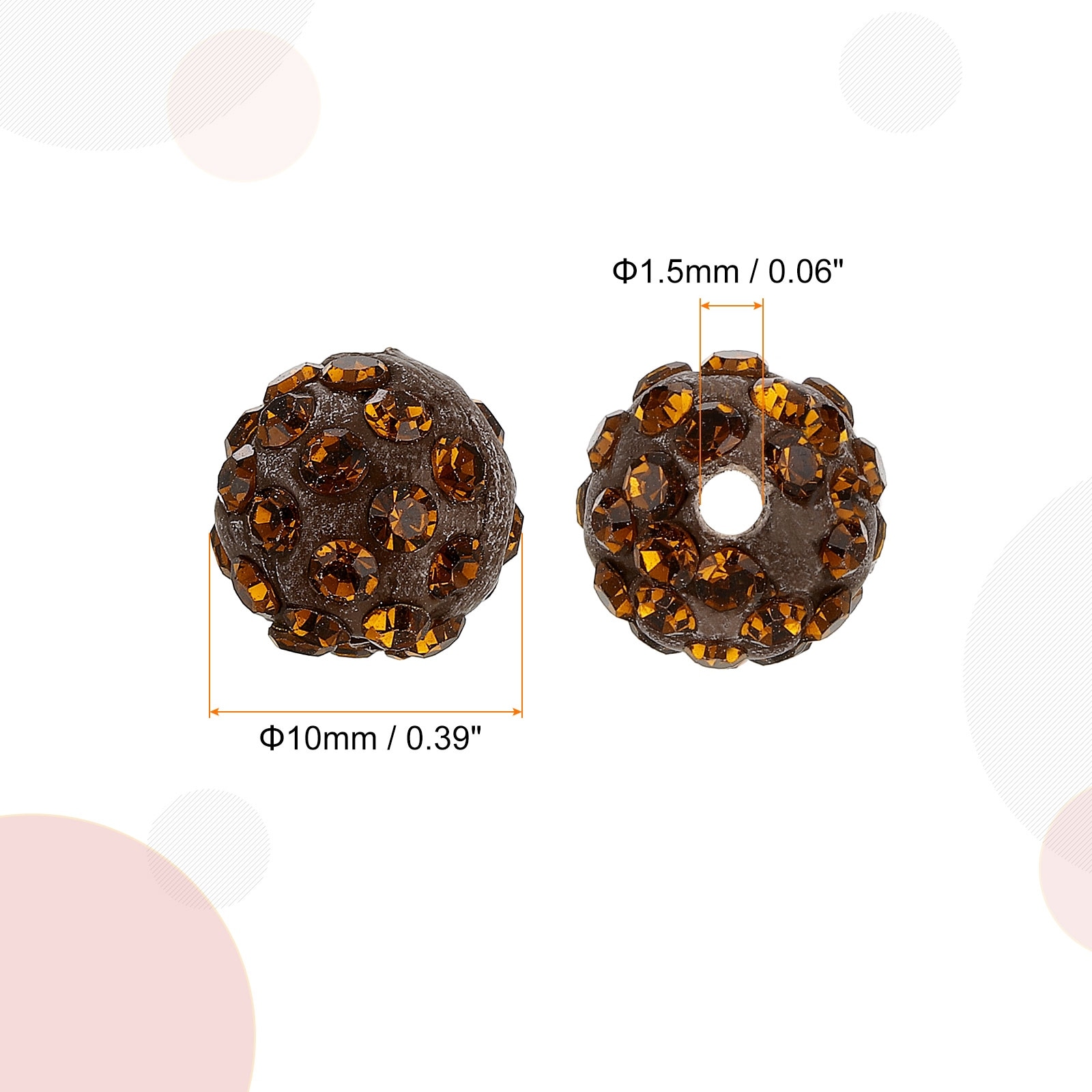 Rhinestone Clay Beads, Crystal Bead Round Disco Shiny Ball Beads Bulk for DIY Bracelet Necklace Jewelry Making