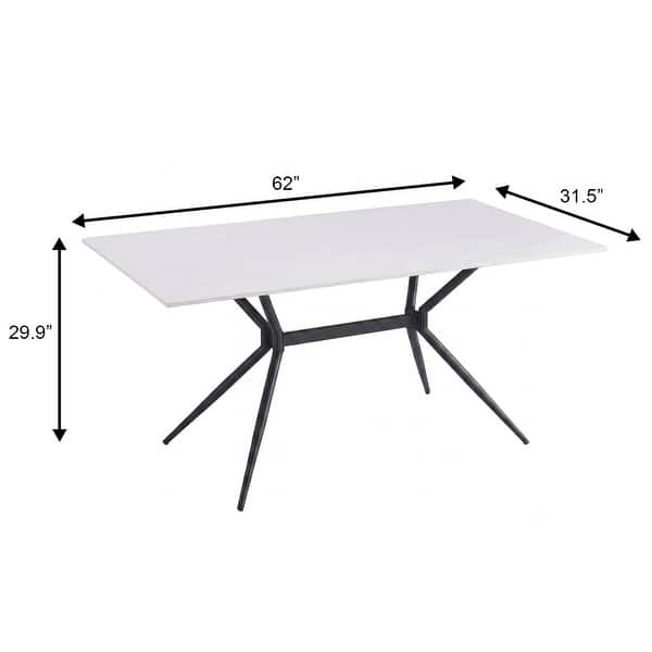 dimension image slide 8 of 20, Elega Modern Sintered Stone Dining Table Modern Trestle Base Powder-Coated Steel Frame Kitchen Table - 47"-71"
