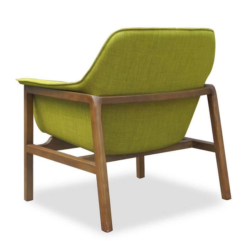 Manhattan Comfort Miller Walnut Linen Weave Accent Chair (Set of 2)