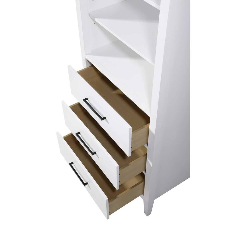 Laura 16-28 Inch Open Shelving Bath Storage Cabinet