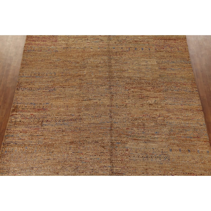 Moroccan Oriental Area Rug Handmade Jute Carpet - 9'5"x 13'4"
