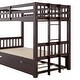 preview thumbnail 19 of 17, Twin Over Pull-Out Bunk Bed with Trundle, Solid Wood Twin Over Twin/Double Twin Bunk Bed with Ladder and Full-Length Guardrail