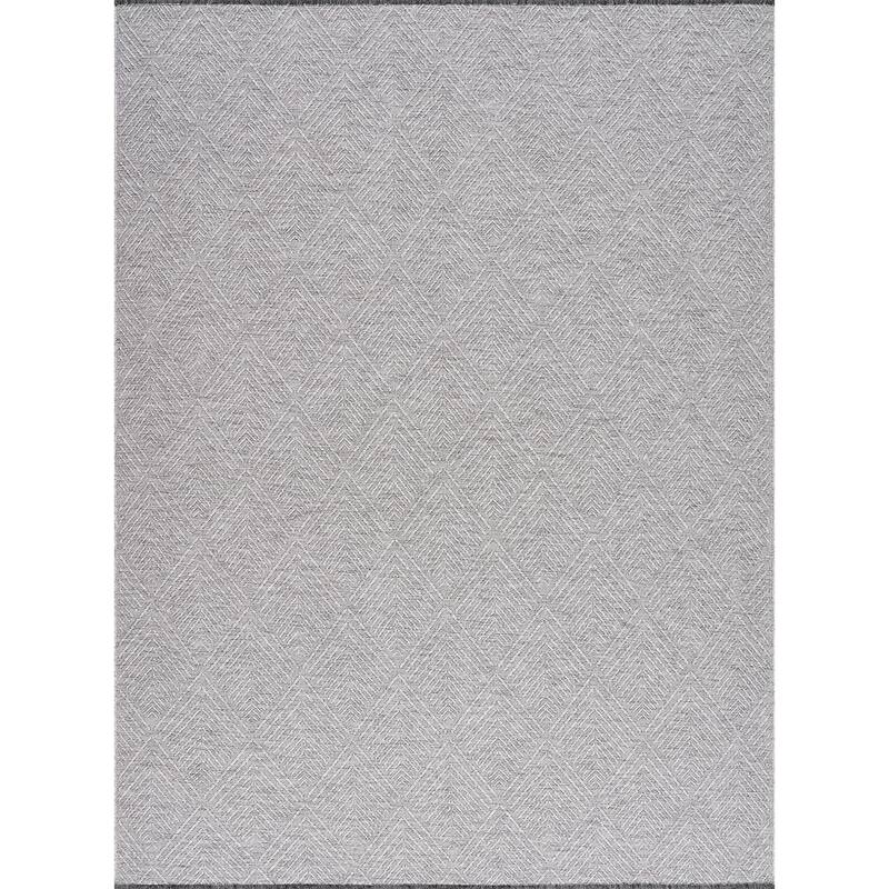 Alameda Solid Color Chevron Machine Washable Indoor Area Rug