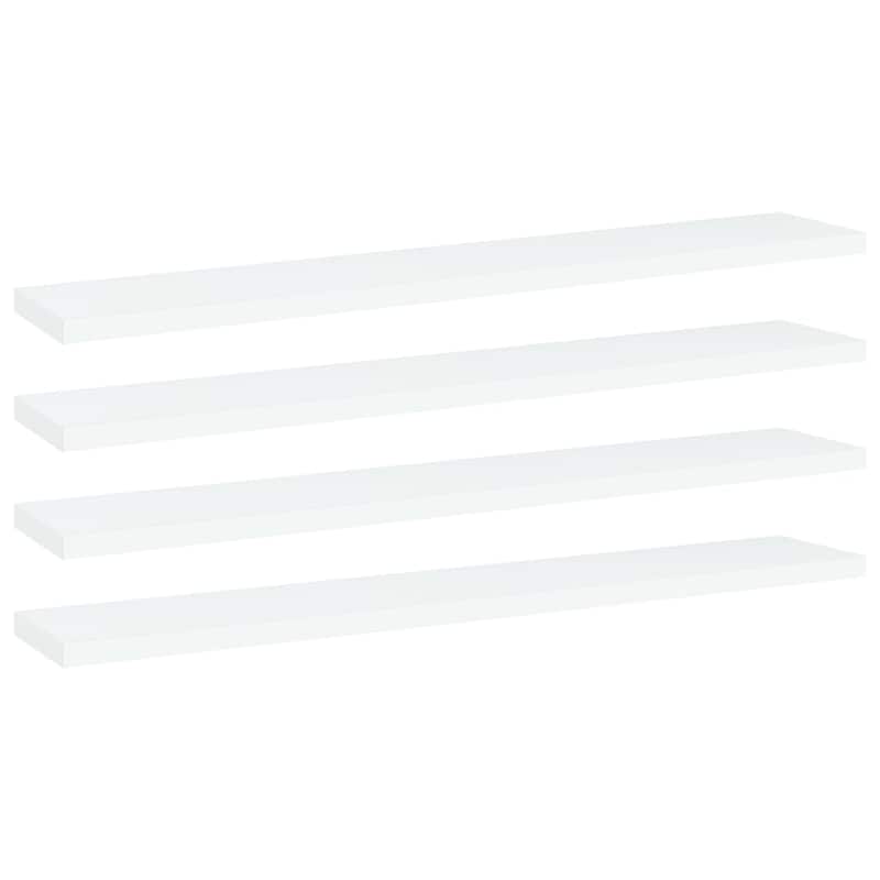 vidaXL Bookshelf Boards 4 pcs White 23.6"x3.9"x0.6" Chipboard