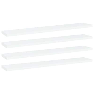 vidaXL Bookshelf Boards 4 pcs White 23.6"x3.9"x0.6" Chipboard