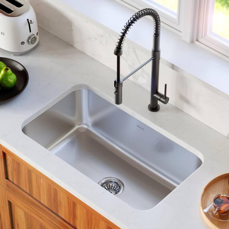 Karran USA PU55-PK1 Profile 30" Undermount Single Basin Stainless - Satin Brushed Stainless Steel