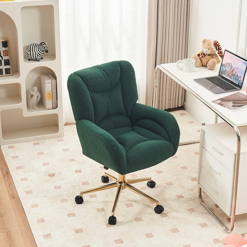 Modern Home Office Adjustable Swivel Task Desk Arm Chair with Wheels