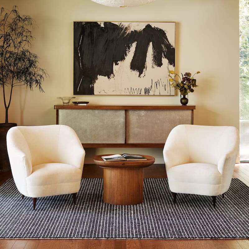 Nuloom Melrose Checked Wool Area Rug - 2'6" x 8' Runner - Charcoal