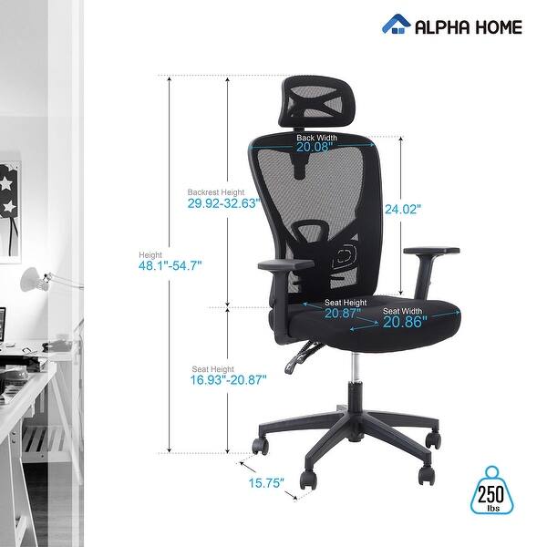 Luxury Ergonomic Mesh Office Chair Adjustable Swivel Executive High Back Chair Luxury Ergonomic Mesh Office Chair Adjustable Swivel Executive High Back Chair