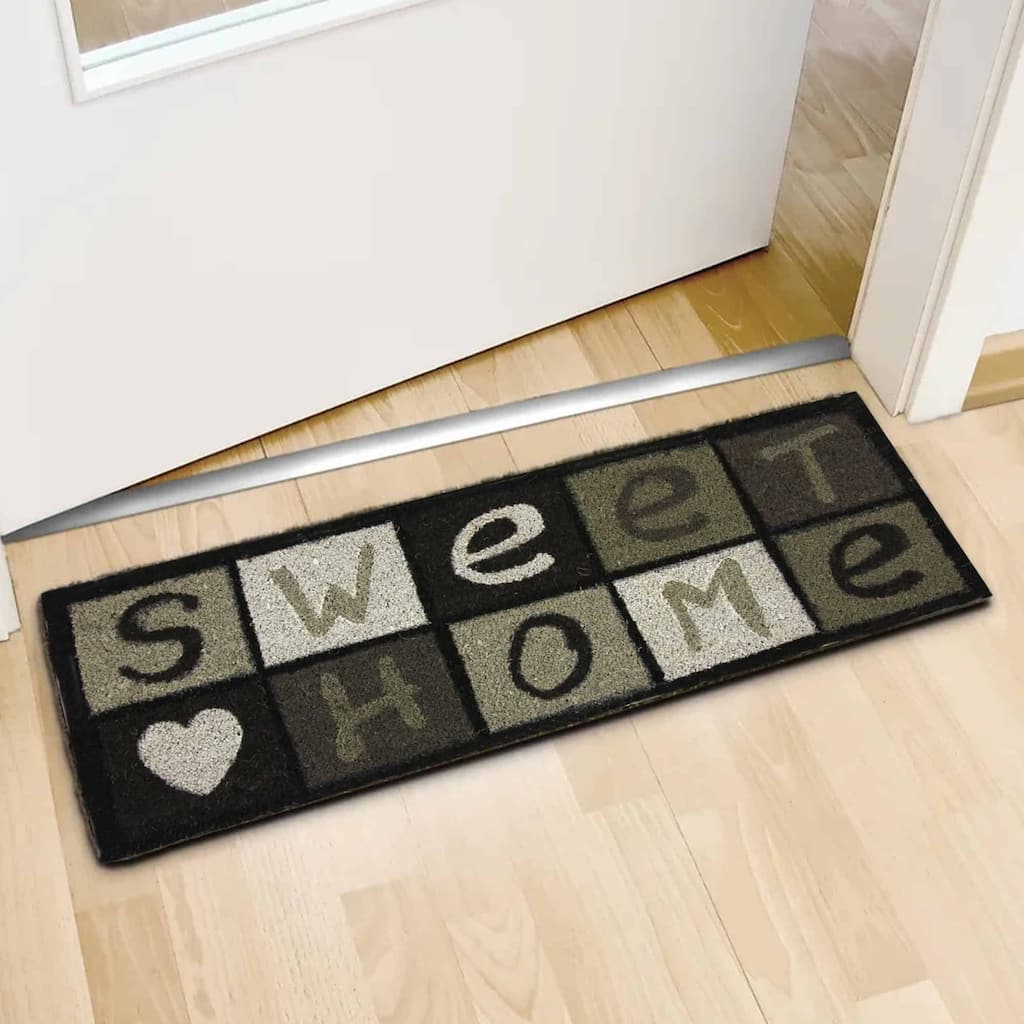 Sheltered Printed Large Front Door Mat Sweet Home Coir Coco Fibers Rug - 30 L x 10 W x 5/8 H