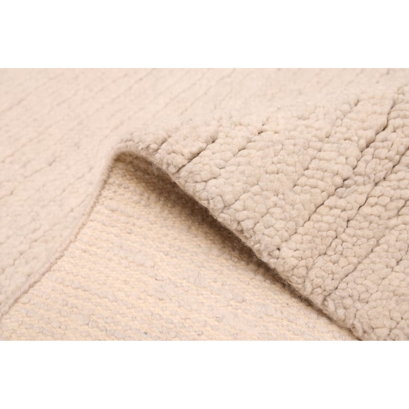 ECARPETGALLERY Hand-knotted Looma Light Grey Wool Rug - 8'3 x 10'0