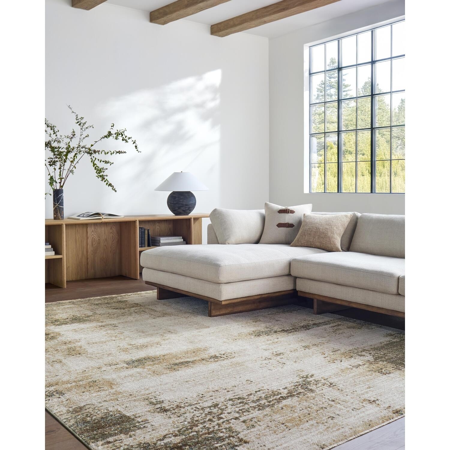 Galey Alix x Livabliss Myrtle Avenue III Modern Abstract Area Rug.