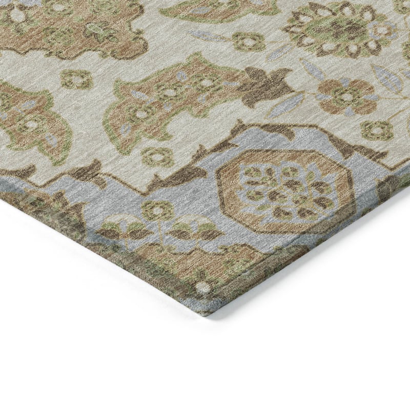 HomeRoots Medallion Traditional Rectangle Outdoor Rug