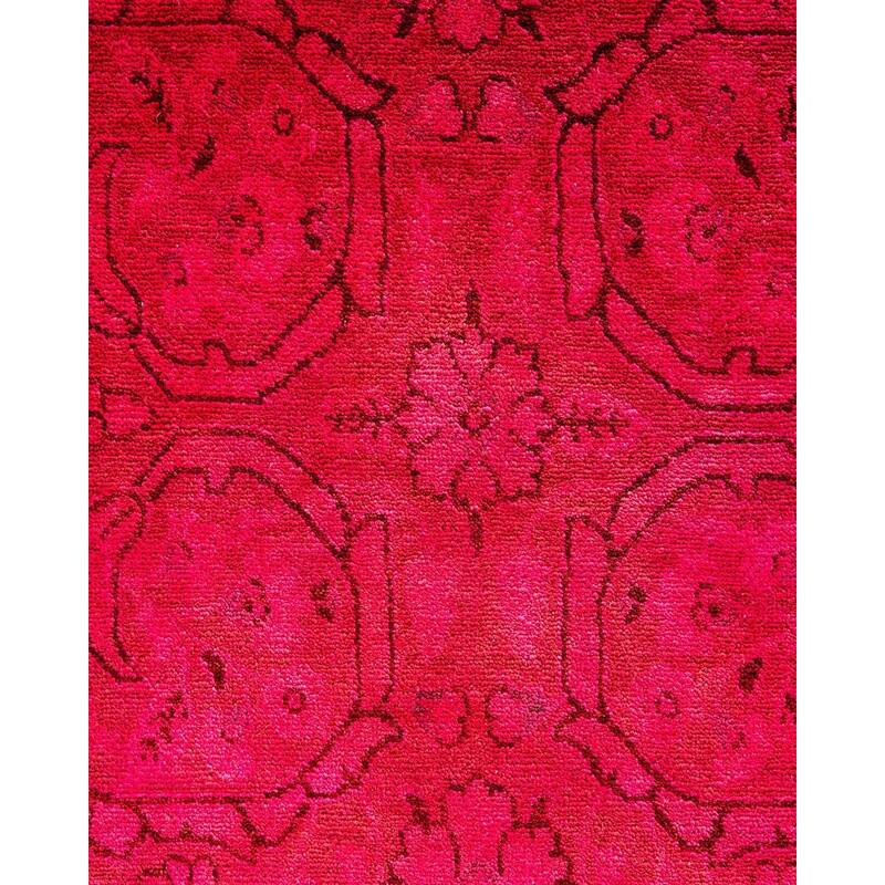 Overdyed, One-of-a-Kind Hand-Knotted Area Rug - Pink - 6' 2" x 9' 2"