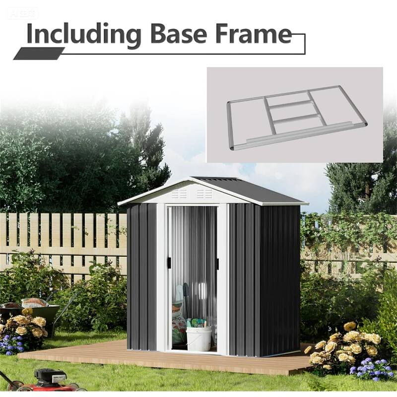 5X3 Feet Dark Grey Outdoor Storage Shed