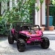 preview thumbnail 8 of 28, Qaba 12V Kids Electric UTV, Battery Powered Ride-On Truck with Remote, 3 Speeds, 4-Wheel Suspension, LED Lights, Music, Pink