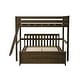 preview thumbnail 9 of 13, Max and Lily L-Shaped Full over Queen Bunk Bed with Ladder on End