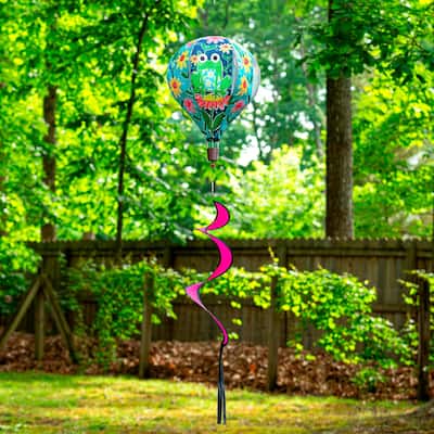 55" Welcome Friends Frog Balloon Spinner
