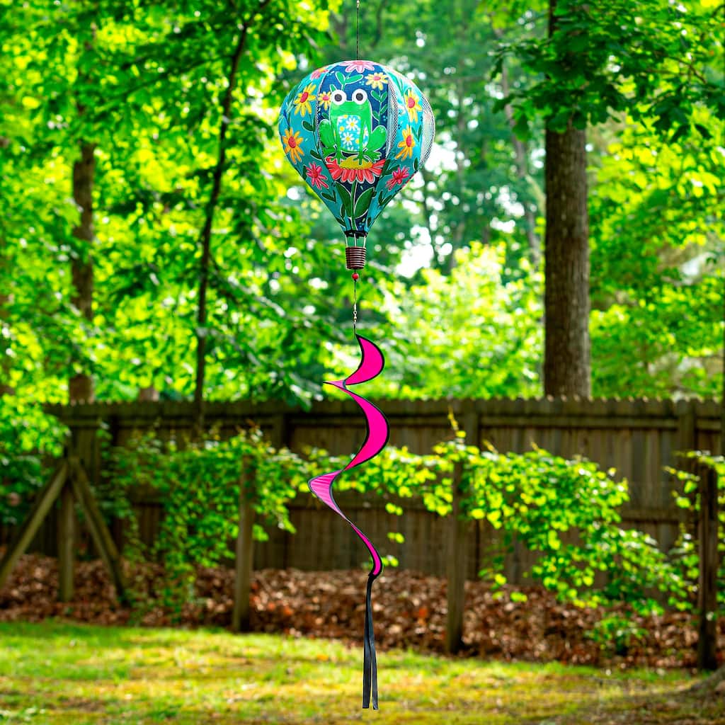 55" Welcome Friends Frog Balloon Spinner