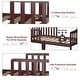 preview thumbnail 42 of 44, Costway Kids Toddler Wood Bed Bedroom Furniture w/ Guardrails - See Details