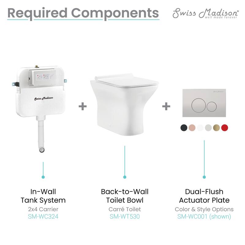 Carre Back To Wall Toilet 0.8/1.28 GPF
