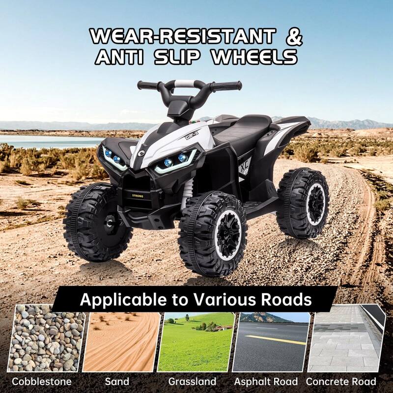 12V Ride on 4-Wheeler ATV Quad Vehicle with Remote Control