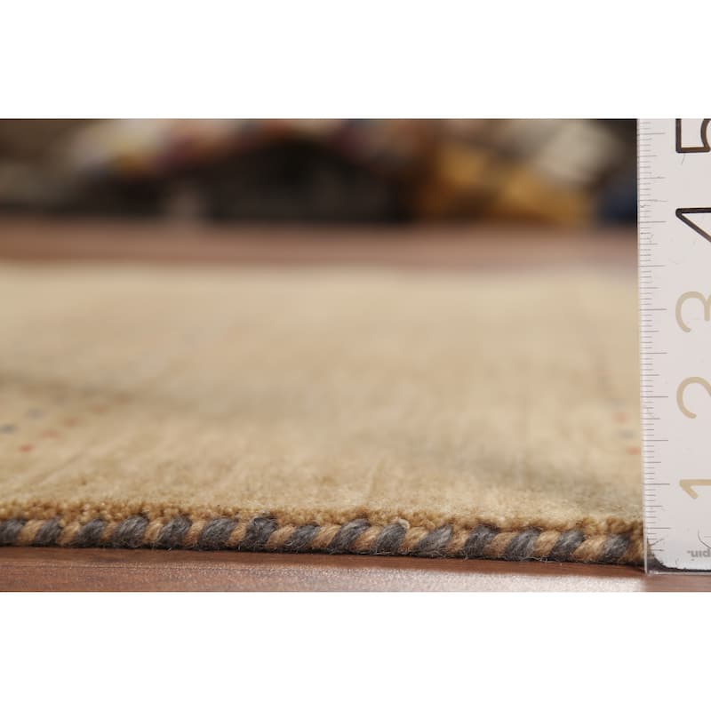 Tribal Gabbeh Indian Accent Rug Handmade Wool Carpet - 3'11"x 5'10"