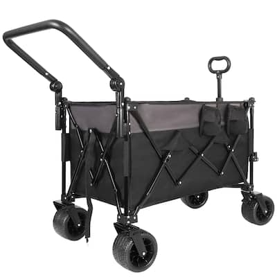Heavy-Duty Folding Wagon Cart with 360° All-Terrain Wheels